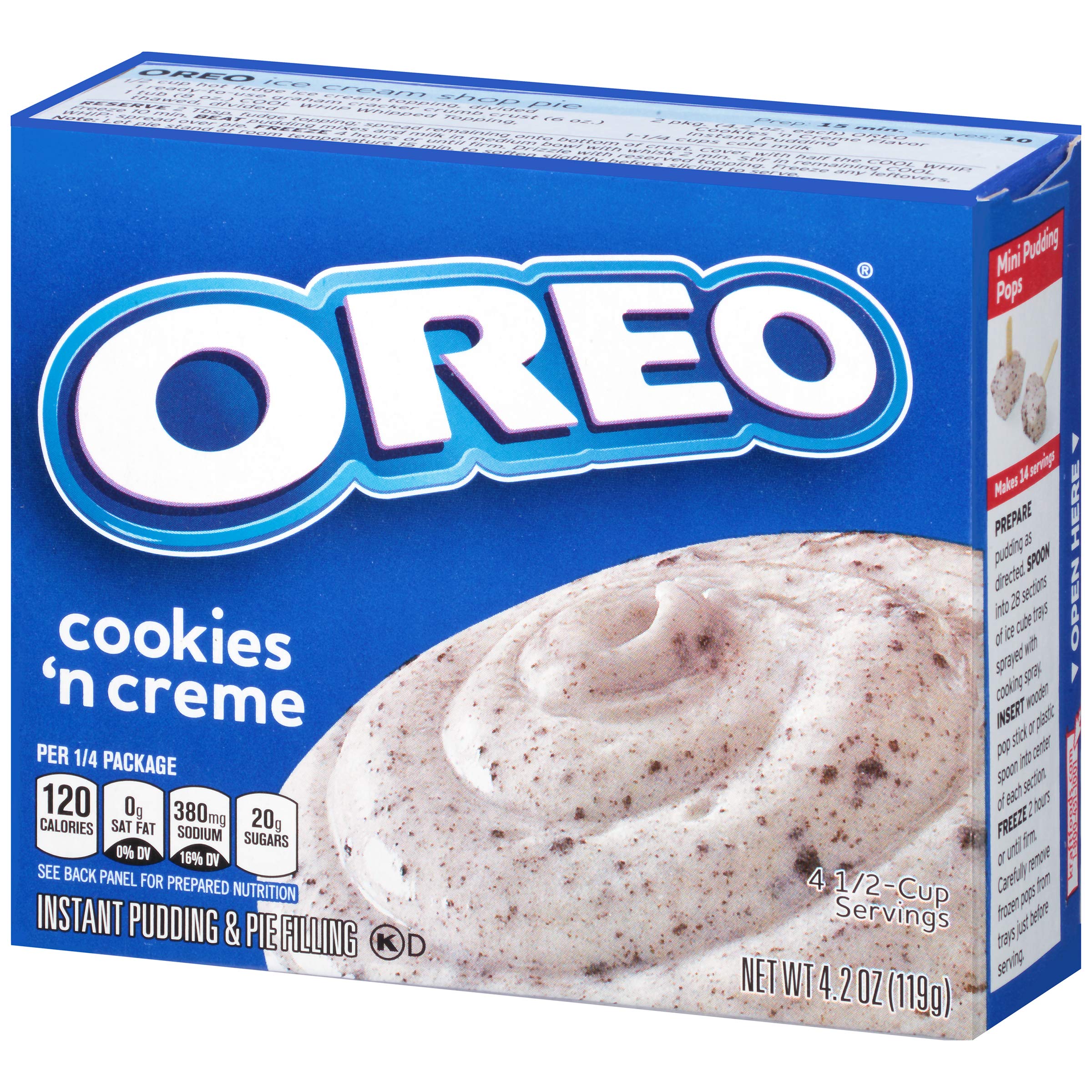 Jell-O Instant Pudding and Pie Filling, Oreo Cookies 'n Cream, 4.2-Ounce Box (Pack of 6) by JELL-O