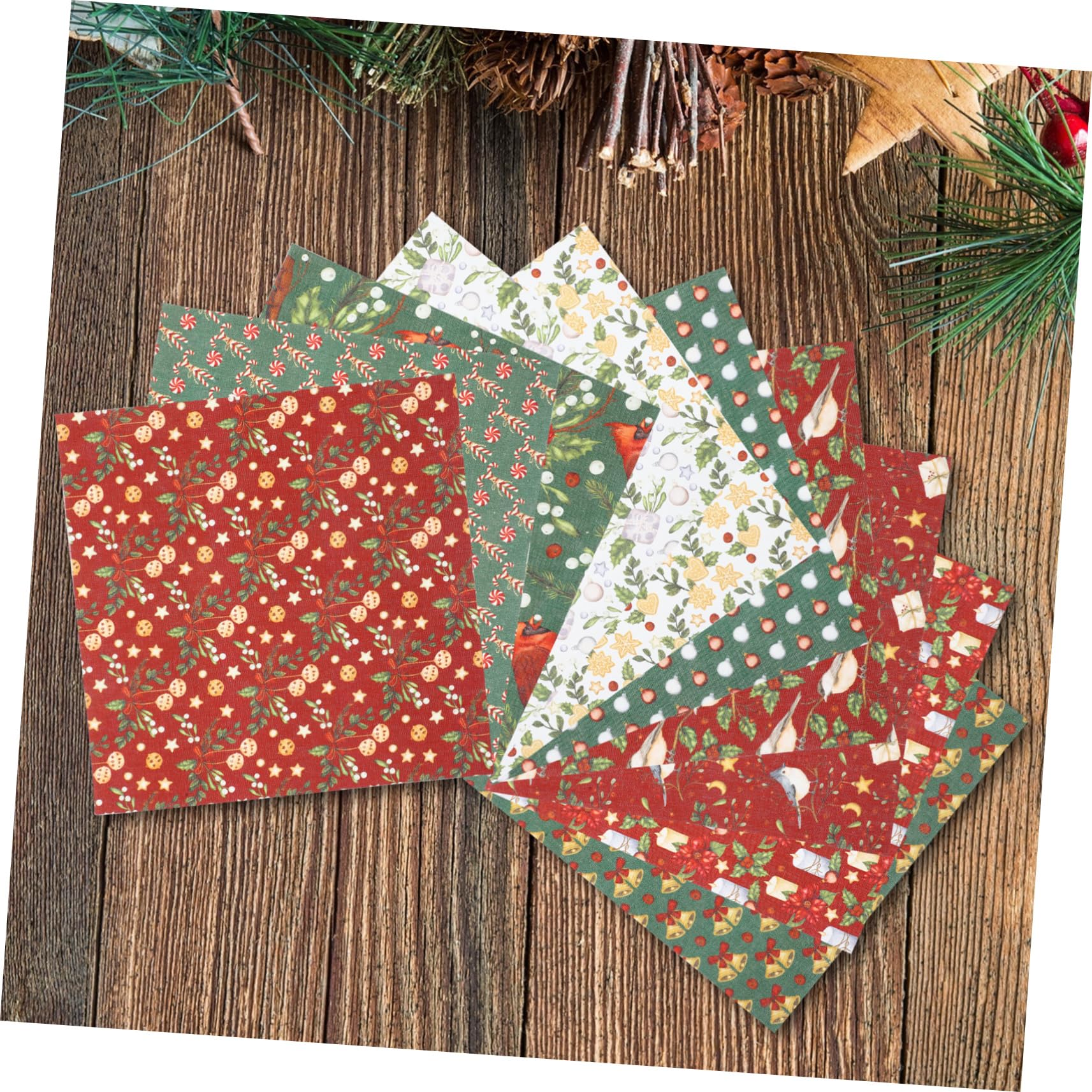 Artibetter 30blätter Weihnachts-Patchwork-stoffset Aus Baumwolle Für -bastelprojekte Quilten Und Kreative Dekorationen Für Feiertage