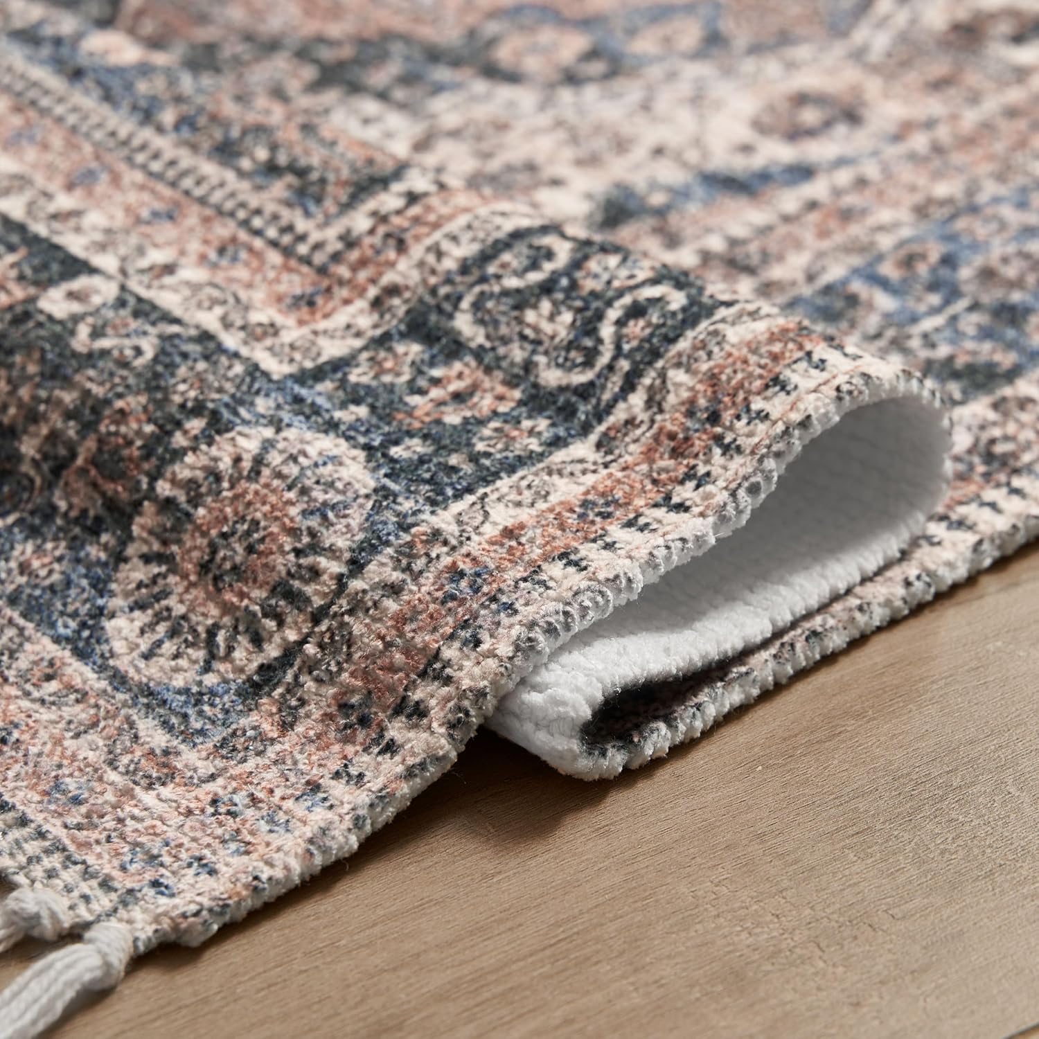 Jessica Simpson Chenille Alta Fringe Rug - Skid-Resistnat & Washable Runner Rug 2 Piece Set - 26" x 51"/26" x 66"