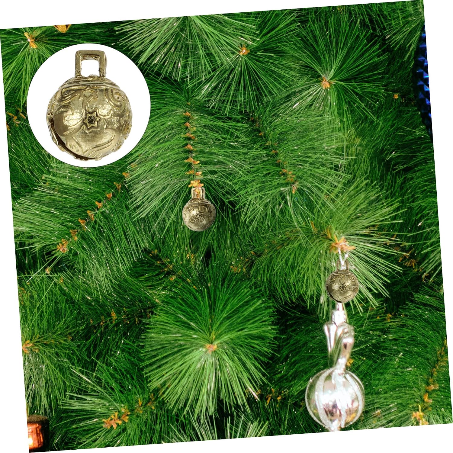 Tofficu 1set DIY Brass Jingle Bells for Christmas Decorations Durable Crafting Bells for Festive Home Decor 6pcs