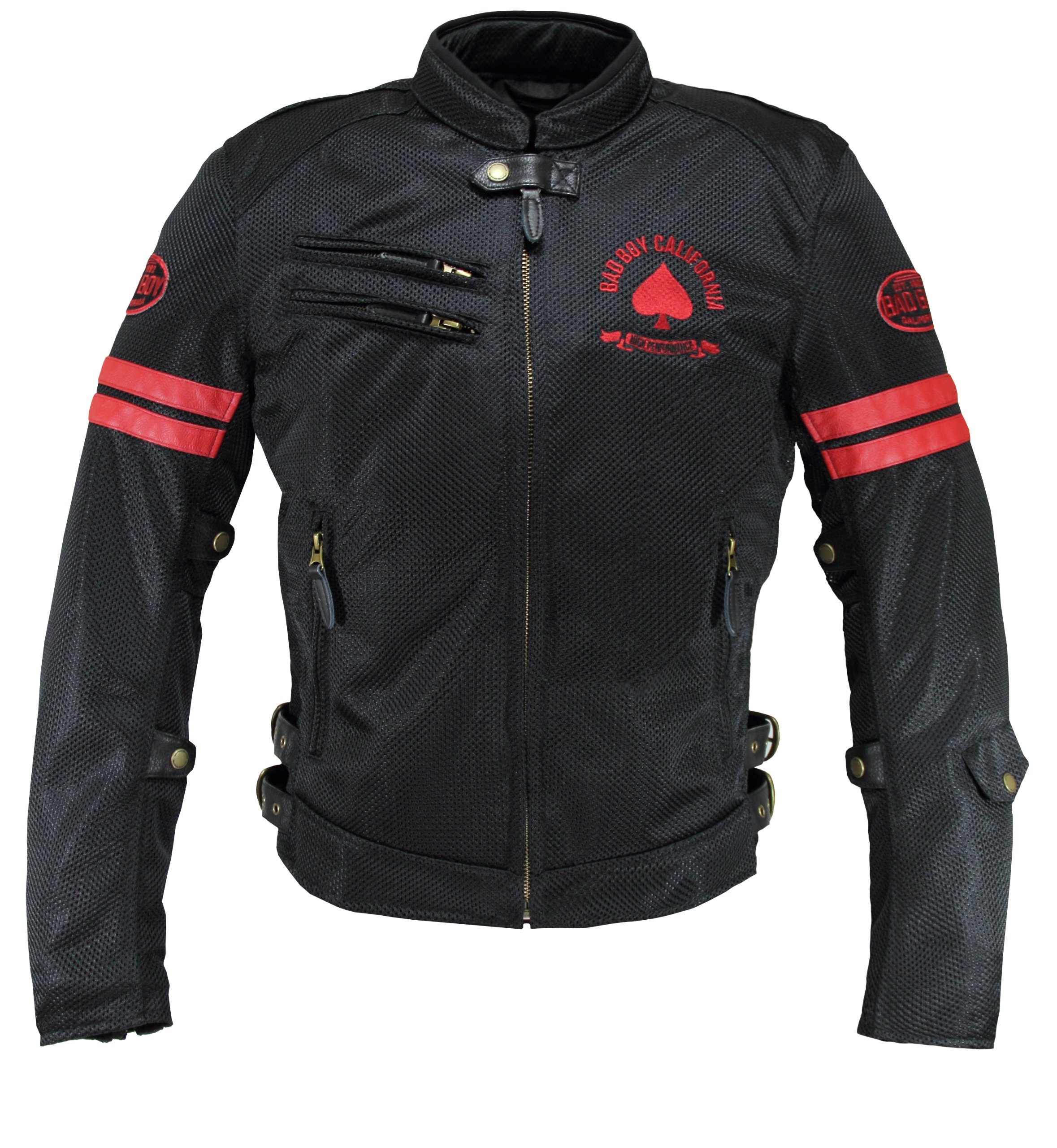 Amazon | [バッドボーイ] メッシュジャケット BLACK/RED L B14101S