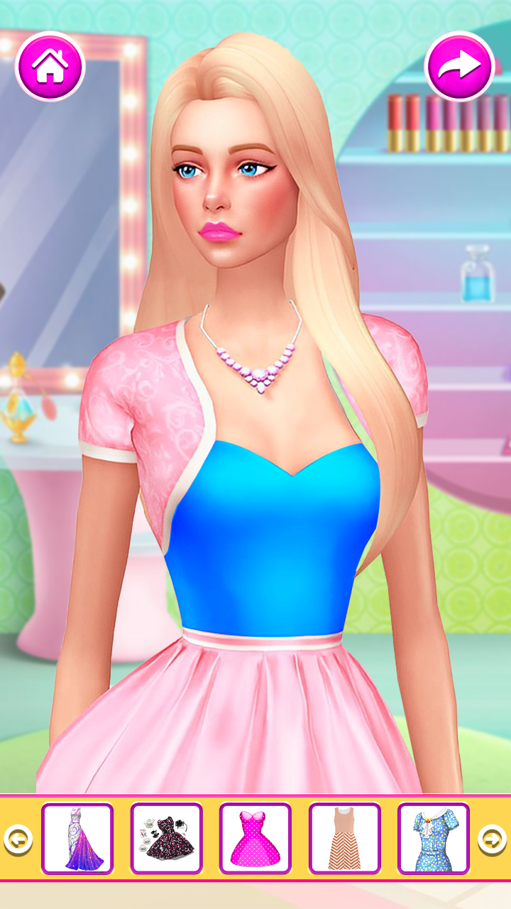 Doll Dress up Girls Fashion Makeup doll games College Girls Fashion