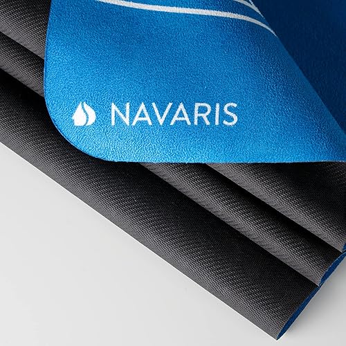 Miniatura 6 de Navaris Alfombrilla de yoga plegable para viajes, tapete de ejercicio de 116 pulgadas de grosor para pilates, entrenamiento, gimnasio, fitness,