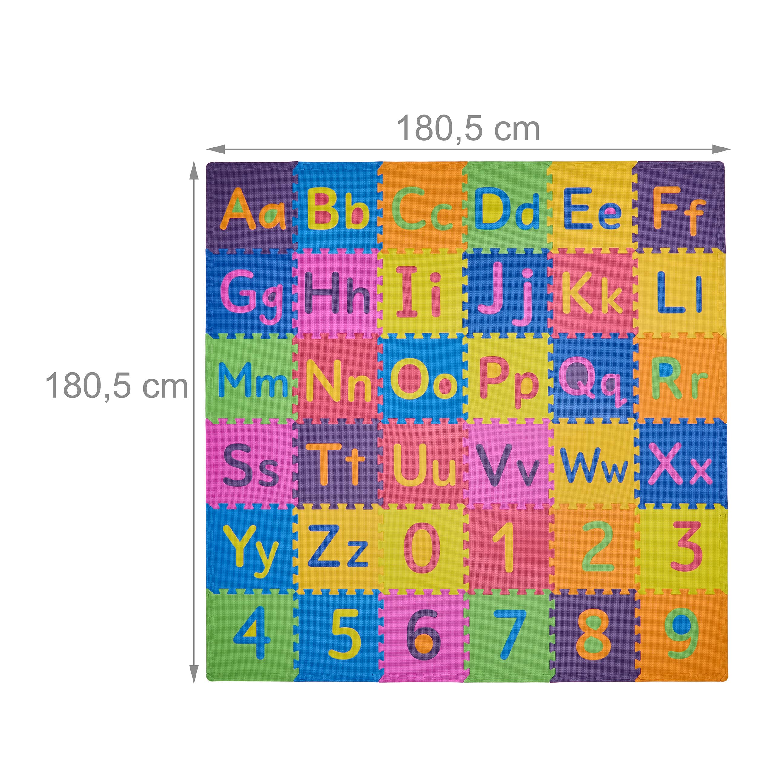 1 o 2 tappeti puzzle con lettere e numeri