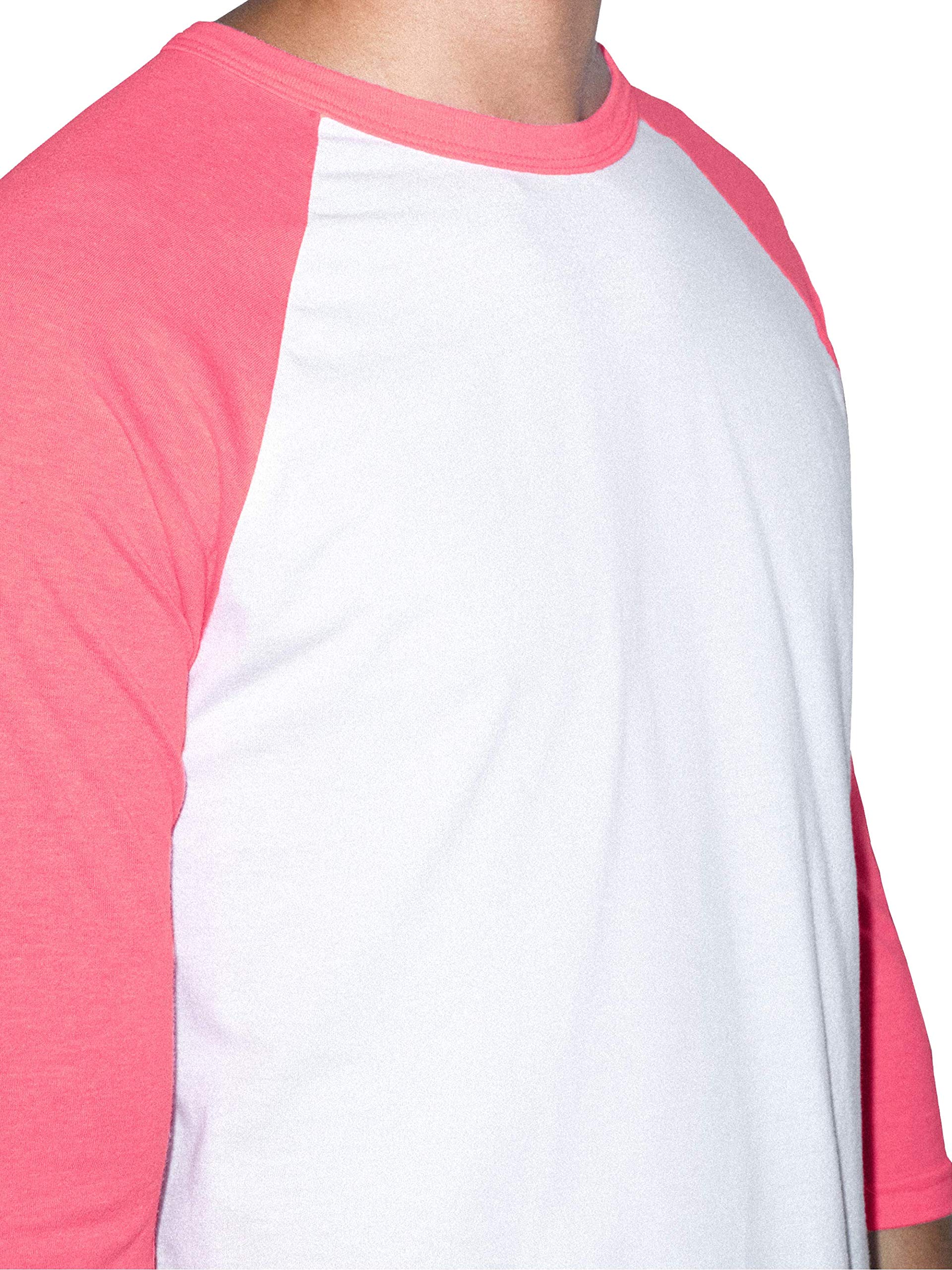 American Apparel 50/50 Raglan - Maglietta a Maniche 3/4 da Uomo, Confezione da 2