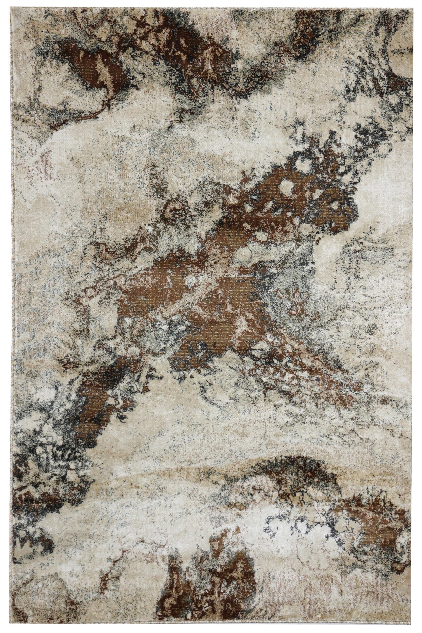 Abstract Modern Classical Silk Carpet – Super Soft, High-Density Rug for Living Room, Bedroom & Hall with 1 inch Thickness - (5 x 7 Feet) Colour Multi-image-20