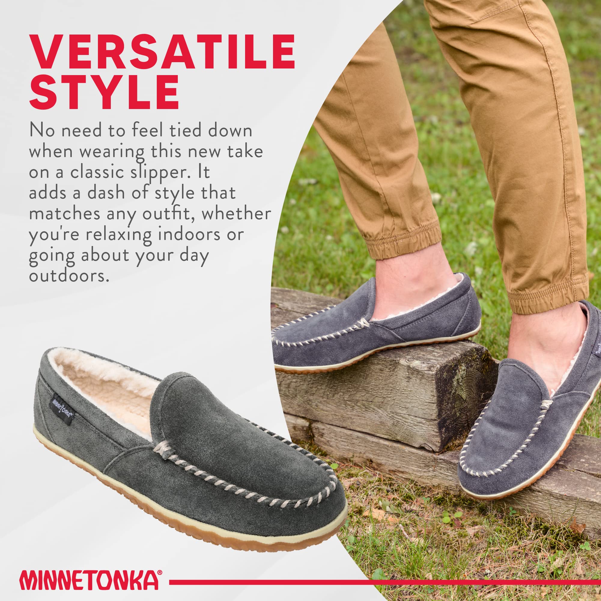 Classic Slipper Minnetonka Moccasins Mens Slippers Men's Plaid