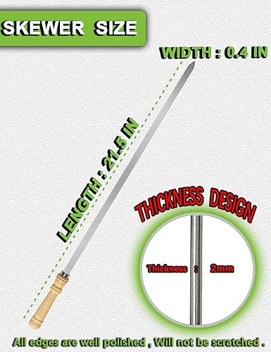 Miniatura 2 de Brochetas de metal grandes de 22 pulgadas