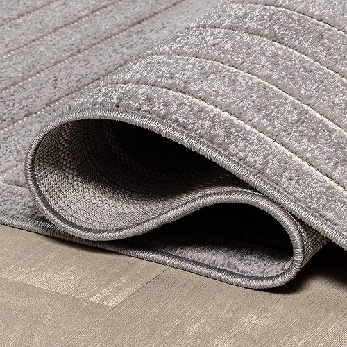 Miniatura 5 de JONATHAN Y Odense - Alfombra de área de ángulo alto y bajo para interiores y exteriores, 8 x 10 pies, grismarfil, moderna, contemporánea,