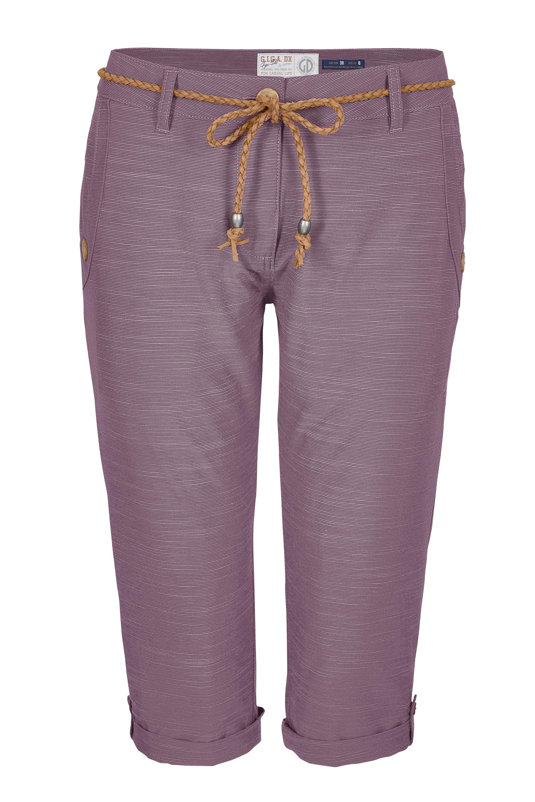 G.I.G.A. DX Damen Caprihose/Shorts mit Gürtel GS 93 WMN PNTS, Malve, 44, 41498-000