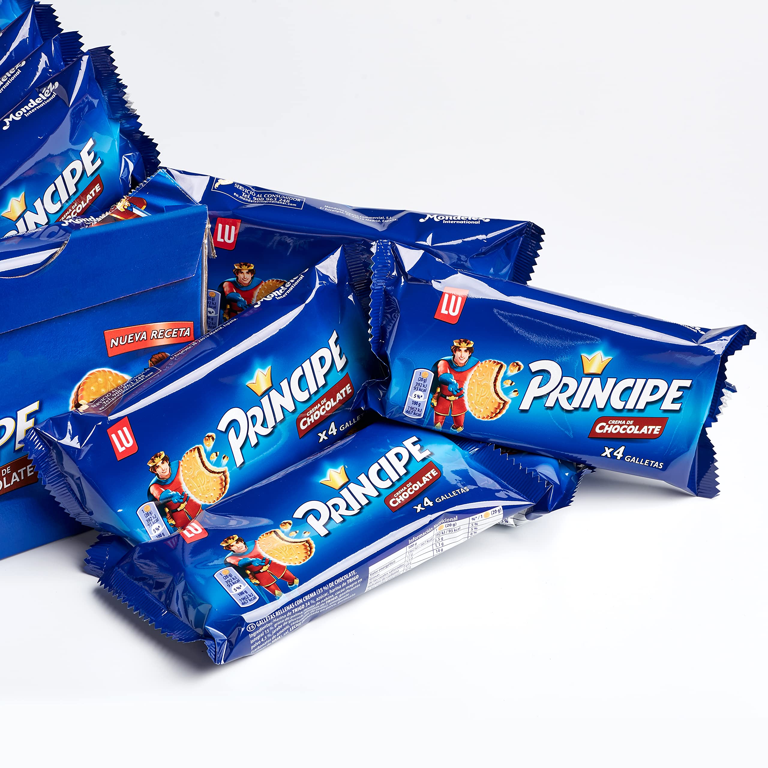 Principe galleta - Sandwich relleno de chocolate(e 80 g) (Paquete de 5)
