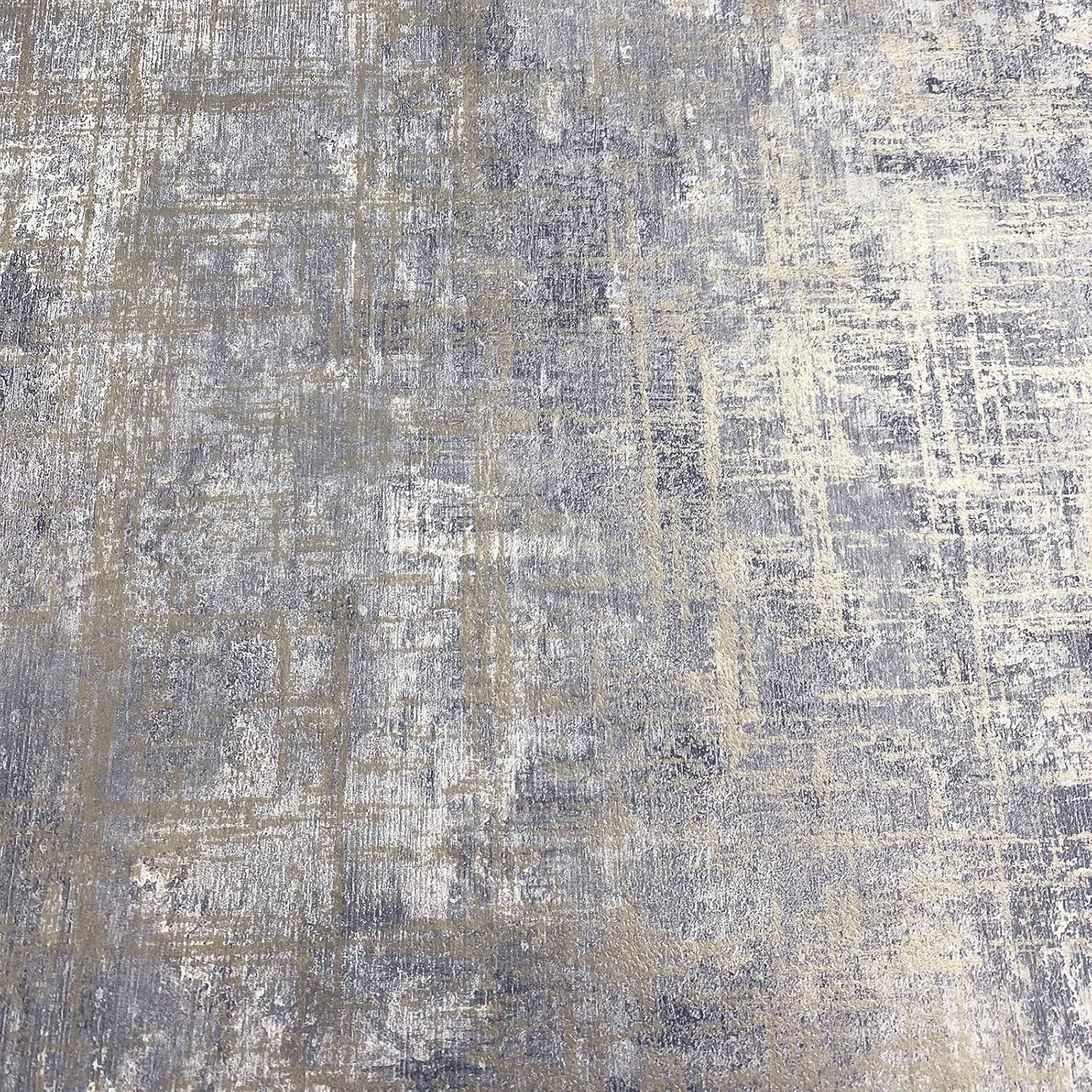 Muriva Etta Texture Industrial Style Stone Effect Wallpaper Blue (225501)