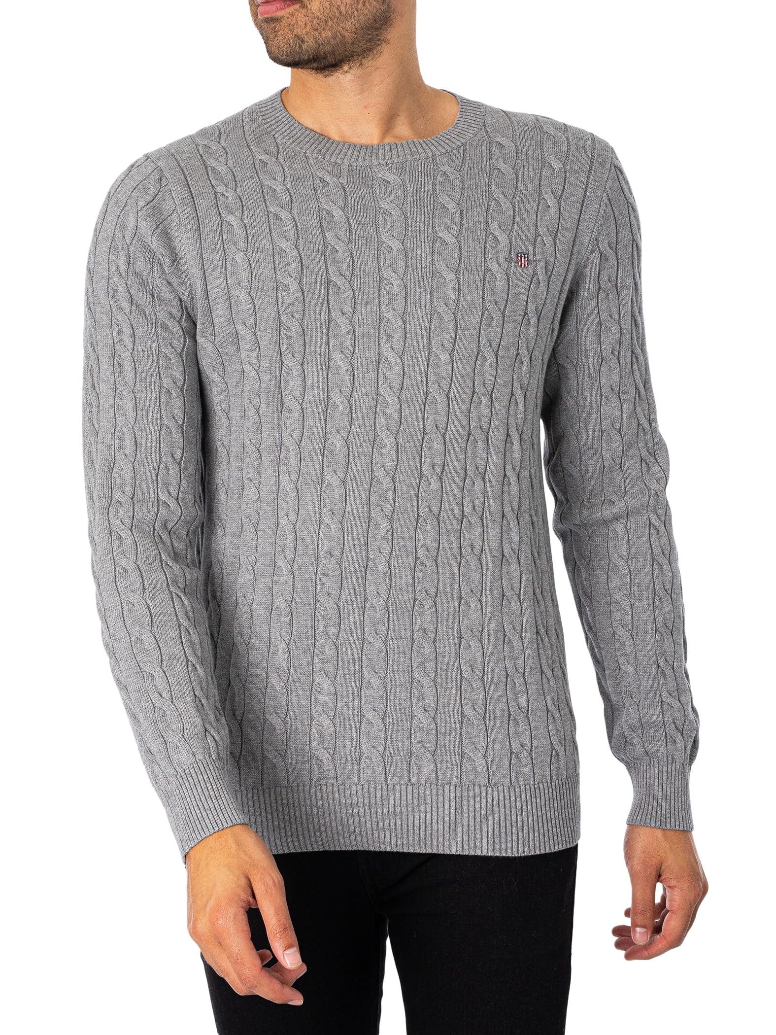 GANT Herren Cotton Cable C-Neck Pullover (1er Pack)