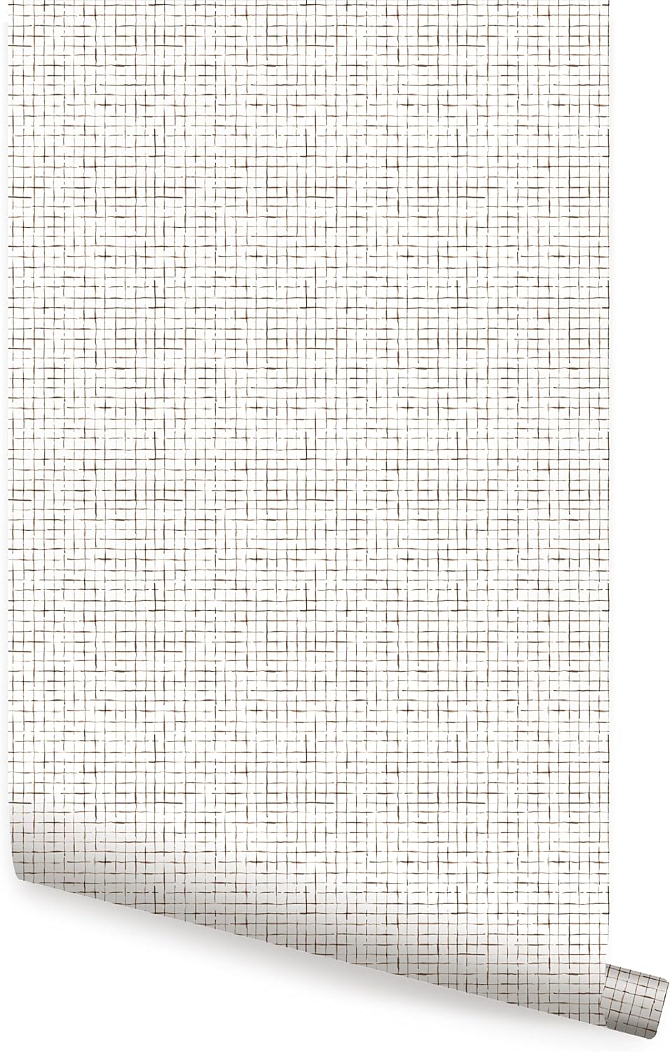 Simple Shapes Crosshatch Peel and Stick Wallpaper (6 Sheet Set - 2x9 ft, Grey)