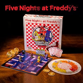 Funko Games - Five Nights at Freddy's - Night of Frights Horror Board Game for Adults & Children from 8 Years Strategy Game with FNAF Figures 2-4 Players 30 Minutes