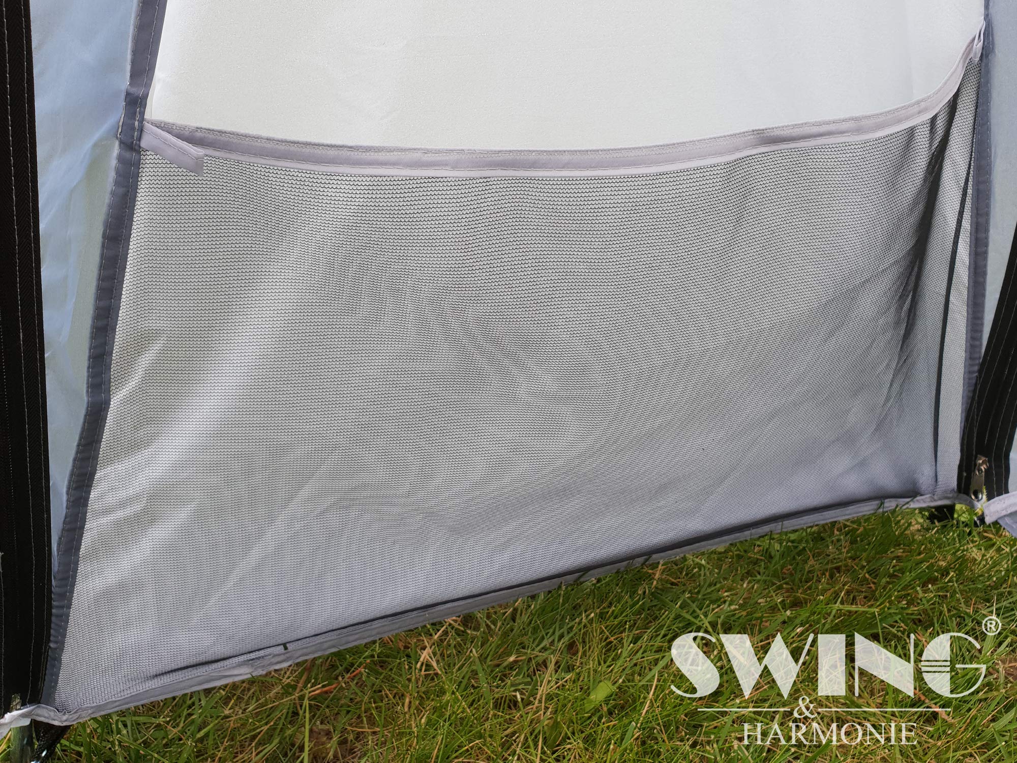 LED Event Pavillon 3,6 x 3,6m DomeShelter Garten Pavillion inkl. Solarmodul Pavilion Designer Gartenzelt Camping Pavilon Partyzelt mit Beleuchtung (Anthrazit)