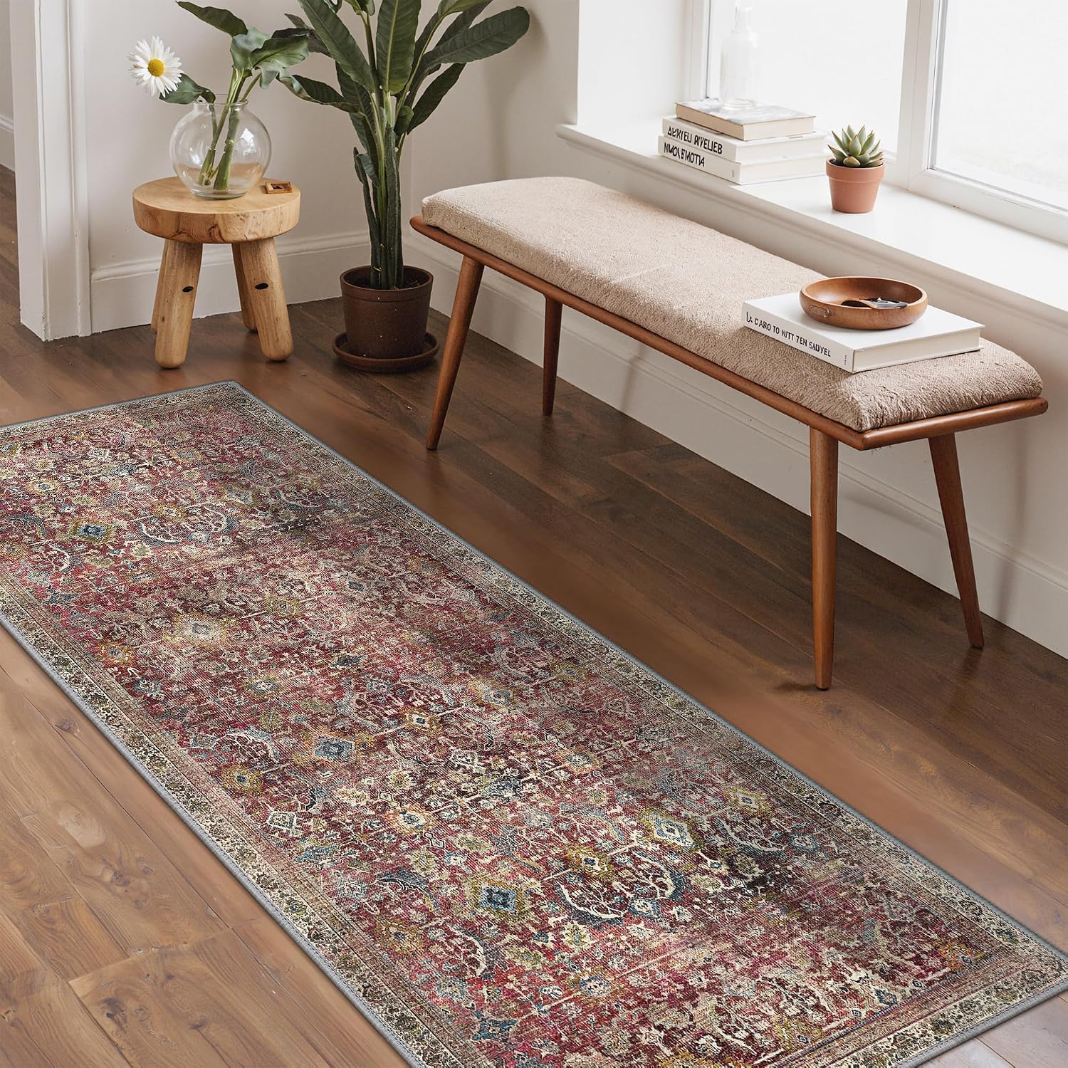 Honest review of GENIMO 2x6 Hallway Runner Rug Non Slip, Washable Indoor Narrow Rug Brick
