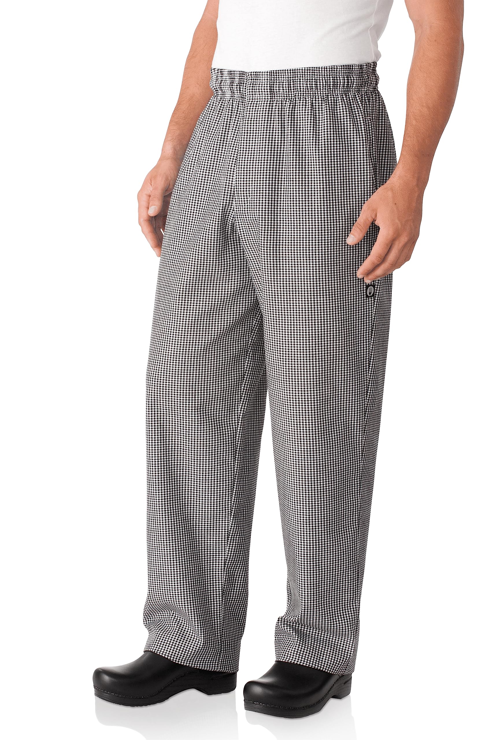 Chef Works Men's Essential Baggy Zip-Fly Chef Pants, Small Check, XXL