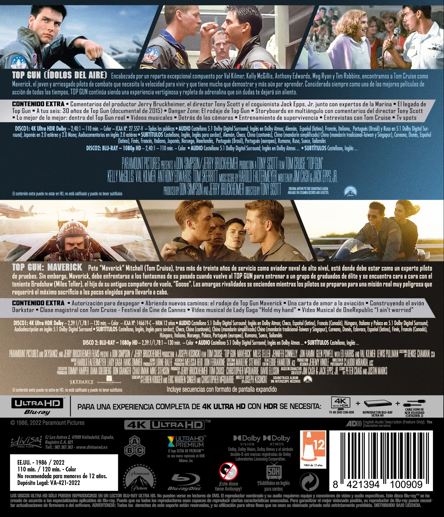 Top Gun + Top Gun Maverick - (Pack 4K UHD) - BD