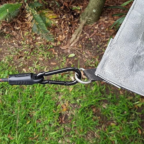 Miniatura 2 de Spider Cuerda elástica ajustable con gancho y mosquetón, 23.6 in24 pulgadas de longitud (paquete de 2)