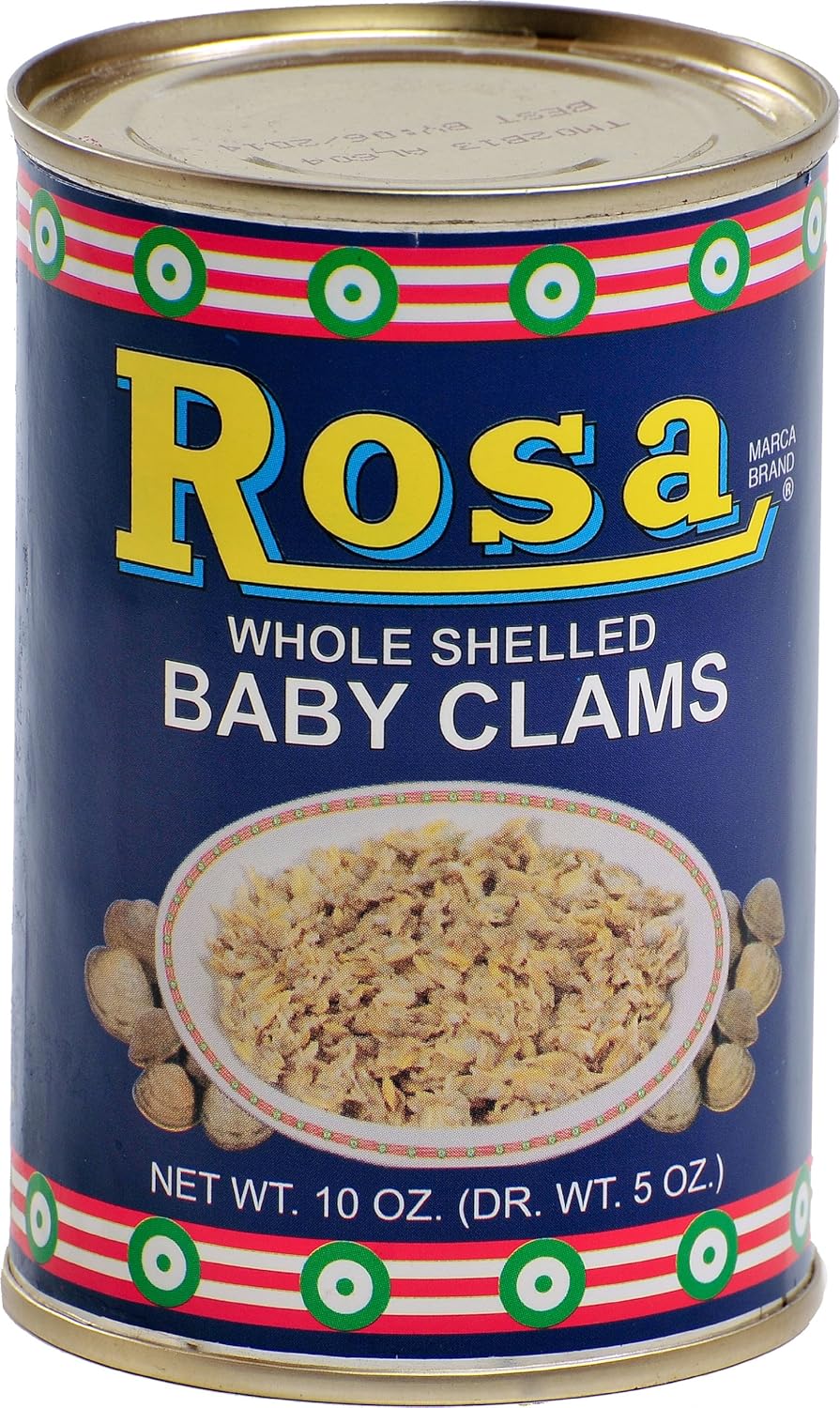 Rosa Whole Shelled Baby Clams, 10-Ounce Cans (Pack of 12)