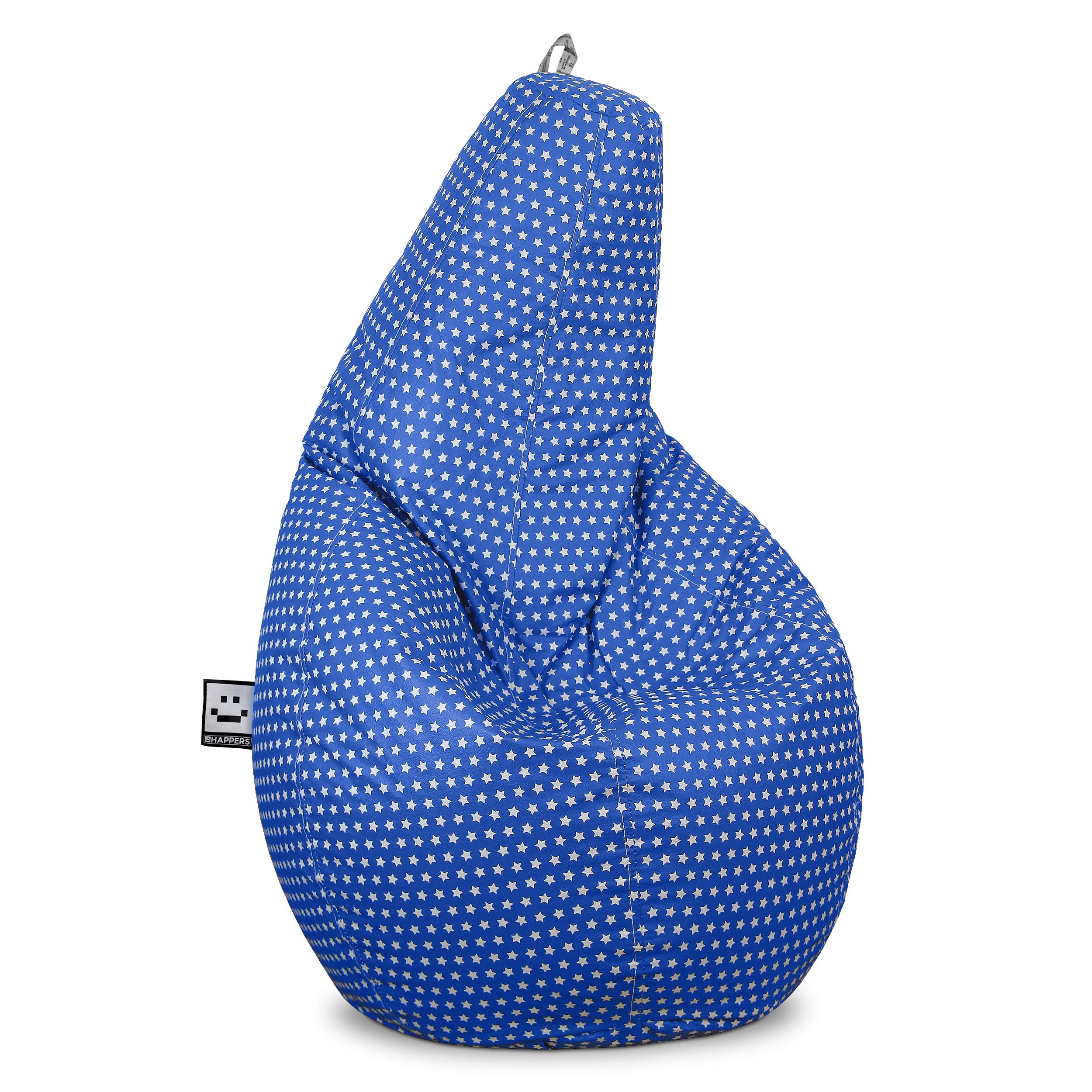 HAPPERS Puff Salón o Dormitorio Estampado Stars Azul XL con Relleno Incluido