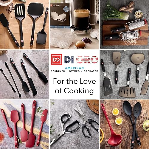 Miniatura 8 de DI ORO - Juego de espátulas de silicona para licuadora y frasco - Utensilios de cocina resistentes al calor para cocinar, mezclar, hornear y raspar