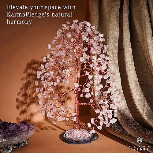 Miniatura 21 de Árbol de la vida de cristal curativo de 7 chakras, árboles bonsái hechos a mano para energía positiva, dinero y buena suerte, árbol para decoración