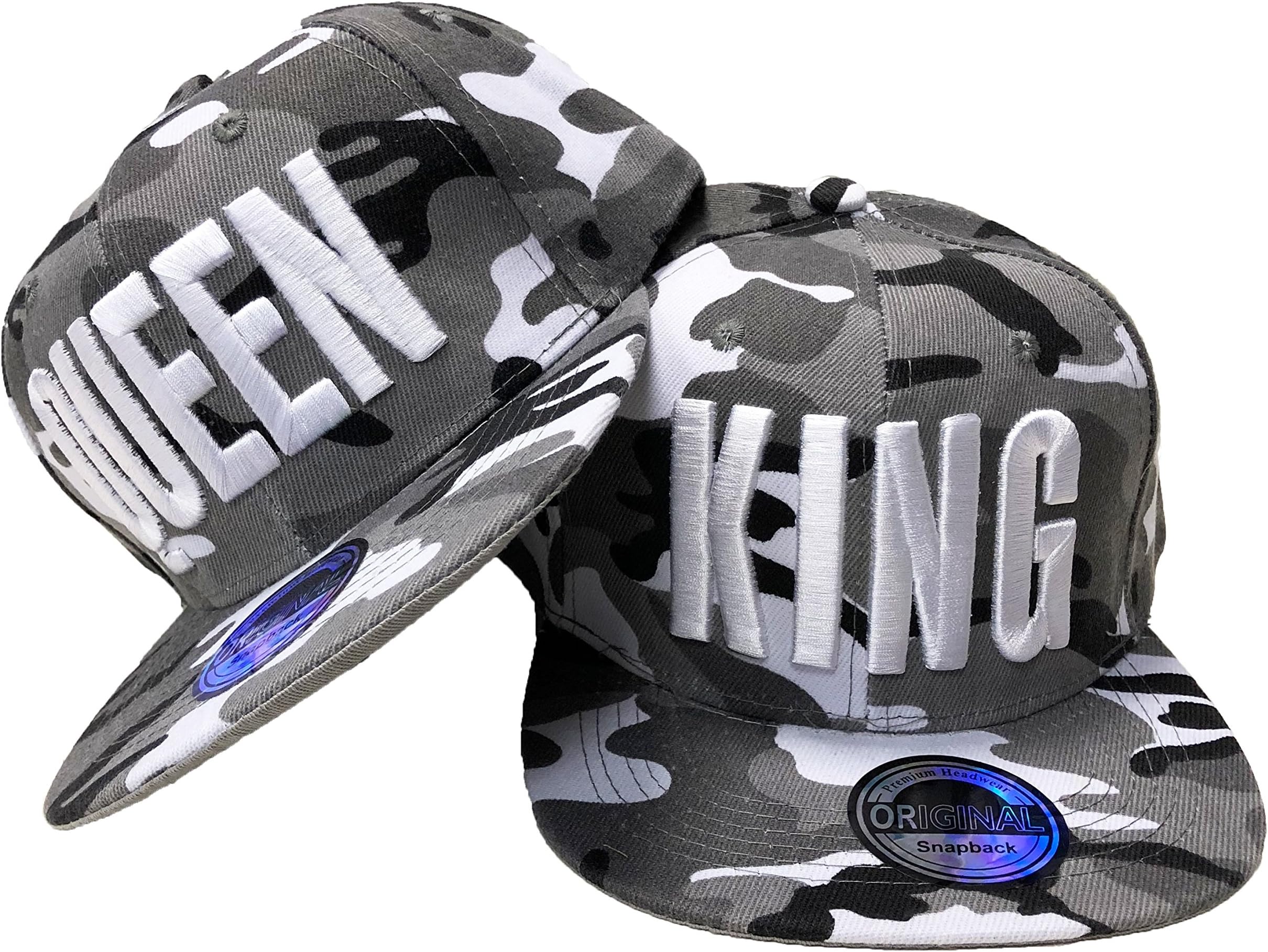JameStyle26King & Queen Snapback Set, USA Cap, Baseball Cap, Hat, Trucker Cult