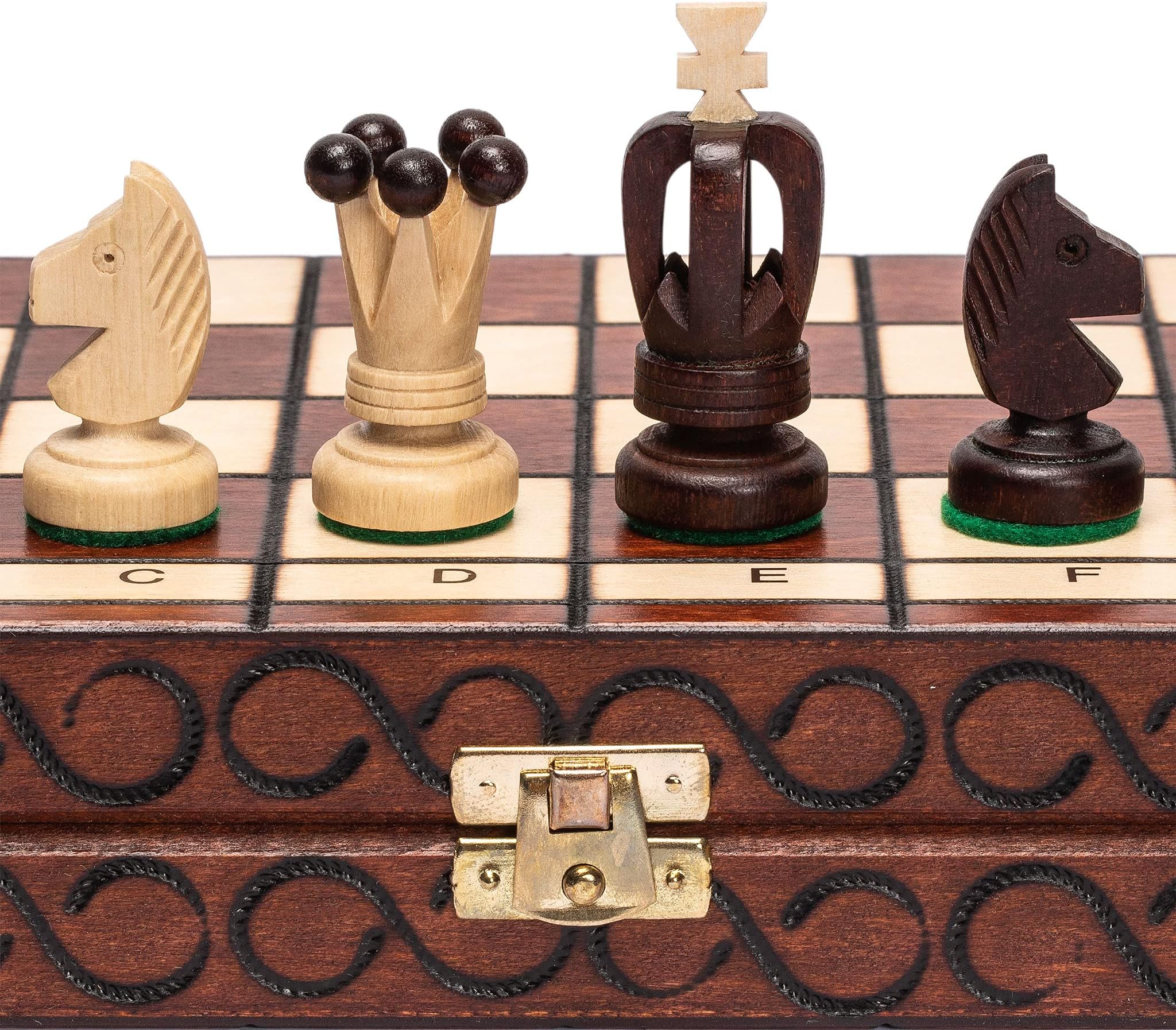 “King's International” - European International Chess Game Set, 14” Medium