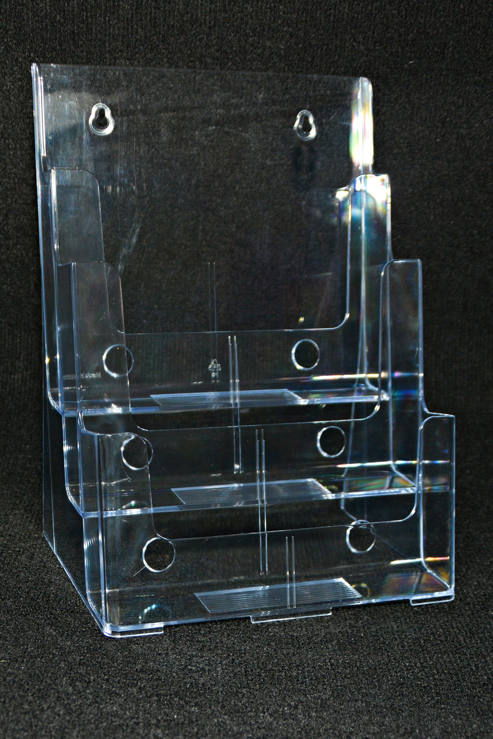 Signworld 3 Pocket Letter Size Brochure Holder 8-1/2