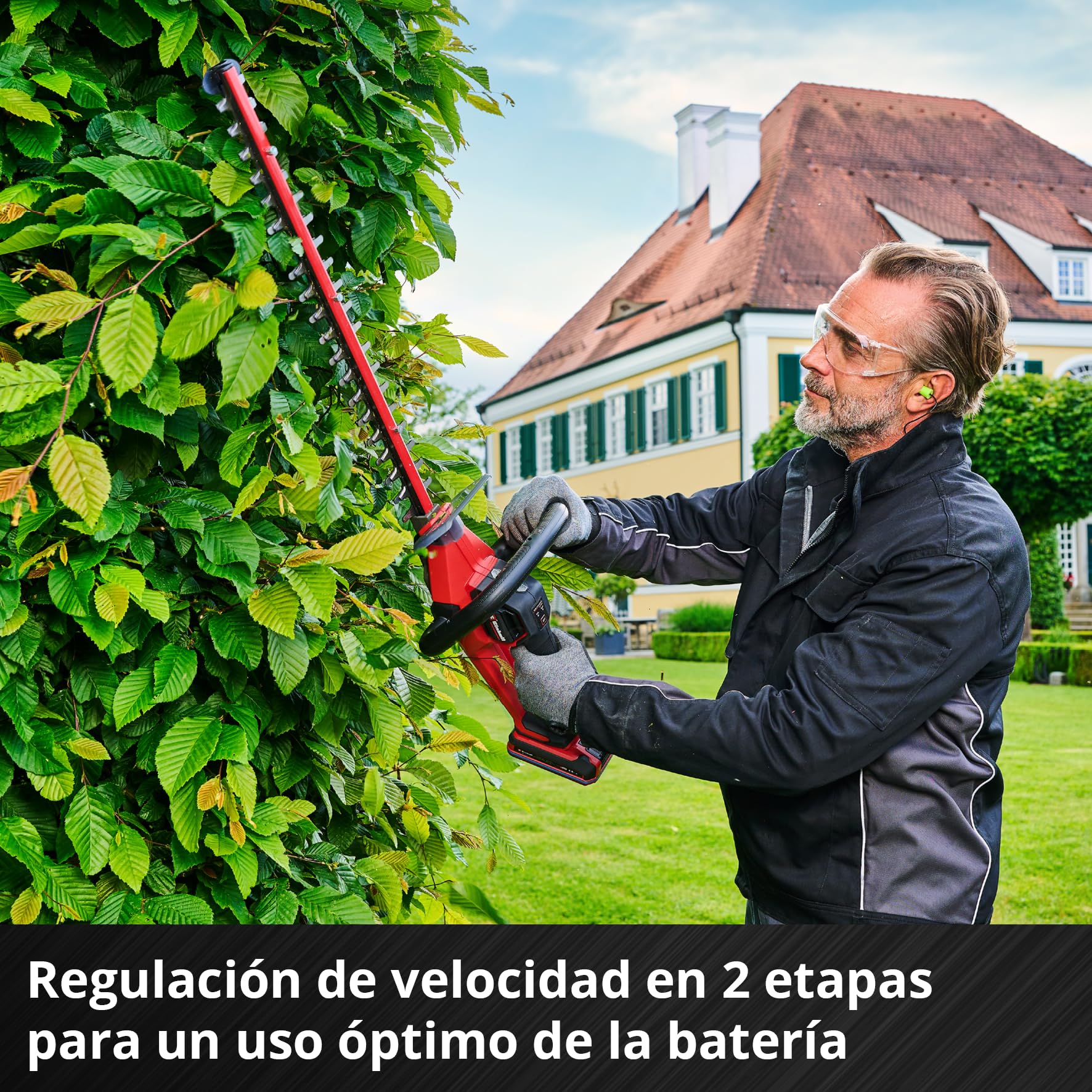 Einhell Professional Cortasetos con batería GP-CH 18/50 Li BL-Solo | PXC | 18 V | 50 cm de longitud de corte | 20 mm de distancia entre dientes | Brushless | Sistema antibloqueo | Sin batería