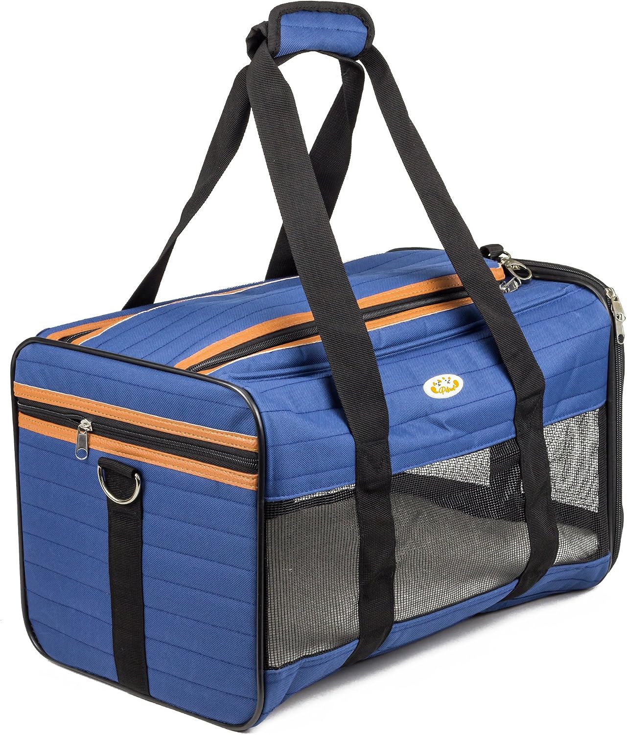 Peterol Airline Approved Soft Sided Under Seat Pet Travel Carrier For Small Cats & Dogs 17"L X 11"W X 11"H