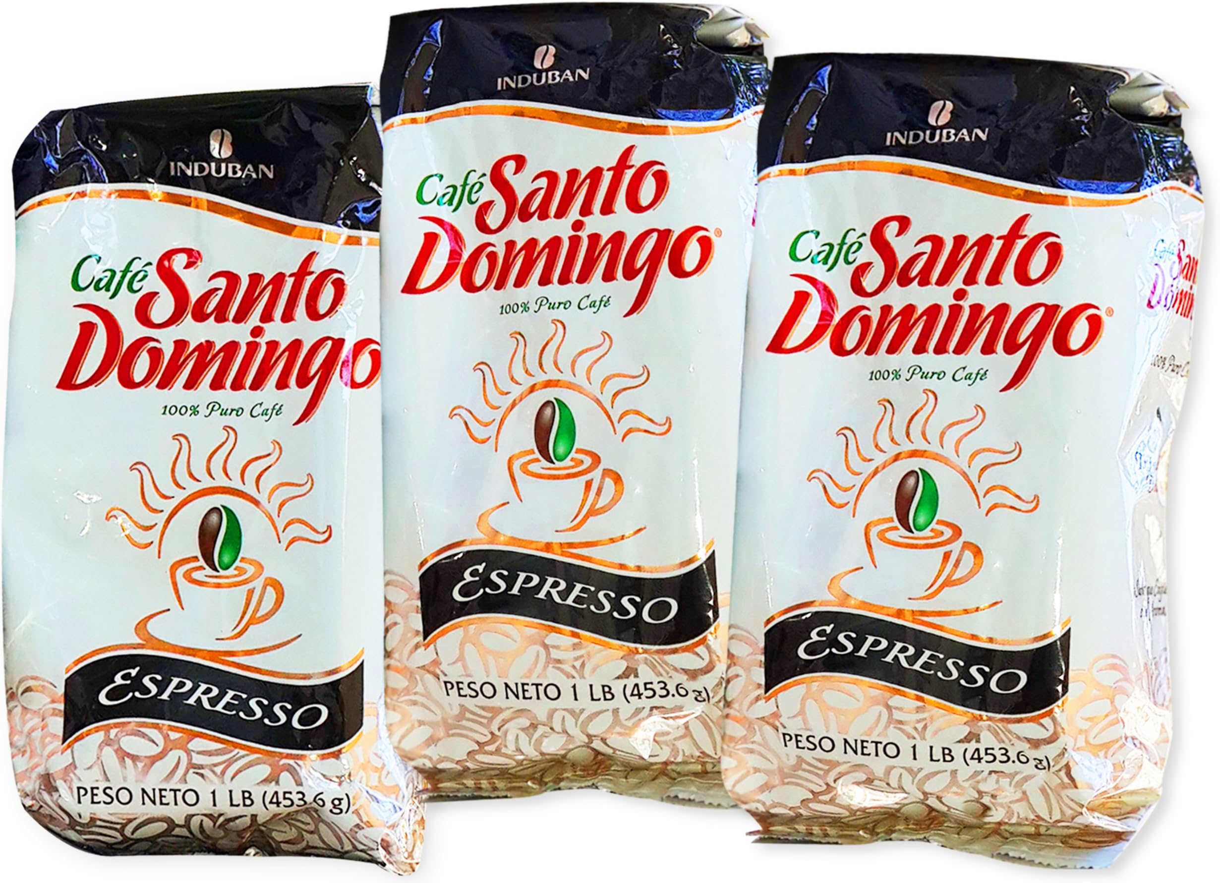 Santo Domingo Espresso - Ground Dominican Coffee 3 Bags / Pounds Pack
