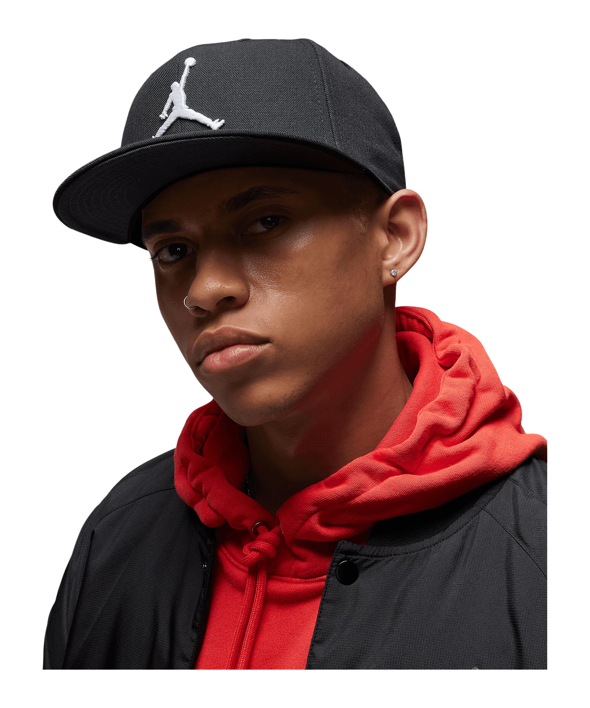 Jordan PRO Jumpman Hat - Black/White, L/XL, Black, 58, Black, L
