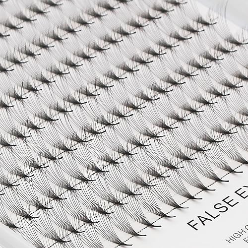 Miniatura 3 de Bodermincer Extensiones de pestañas postizas de rizo D de 0.394-0.709 in para elegir, abanico 10D, tallo largo, volumen ruso, profesional, imitación