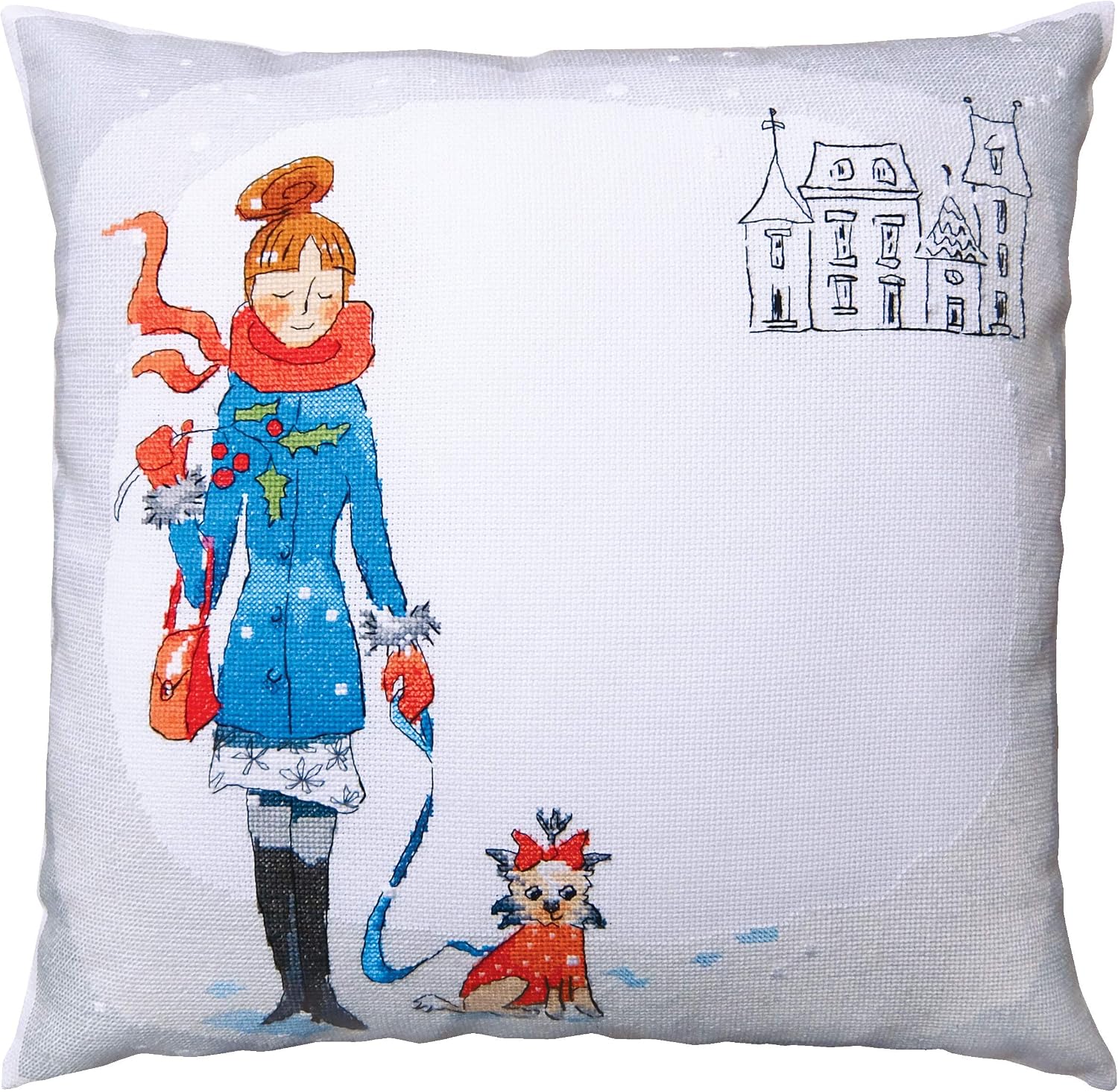 RTO Walk in The Park Pillow Counted Cross-Stitch Kit