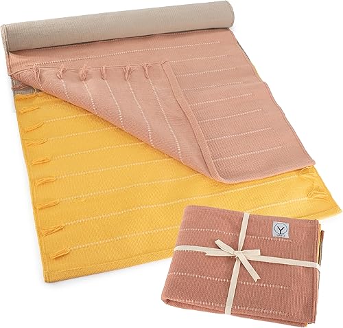 Y O Gayo Tapete de yoga orgánico hecho a mano con 100% algodón orgánico, tapete de yoga natural para ejercicio, entrenamiento y fitness, tejido a