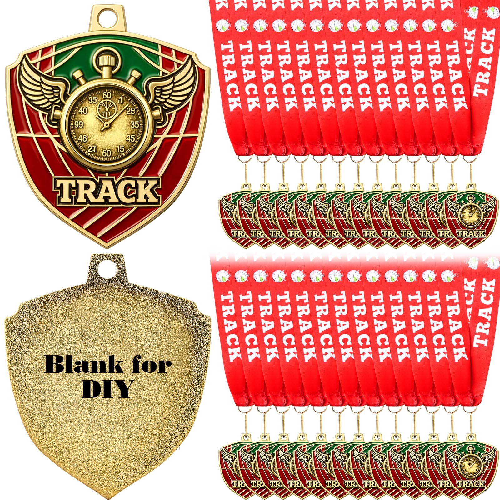 Photo 1 of Loetere 12/24/36 Pcs 2.56" Award Medals Bulk with Neck Ribbon Sport Winner Medal Trophy for Team Tournaments Prize Gift Participation Competition Party Favor(36 Pcs,Track and Field)