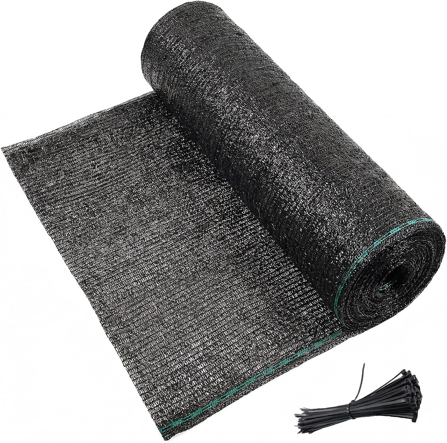 Artpuch 50% Black Garden Shade Cloth Roll for Plants, Sun Shade Cover Fabric Roll with UV Block Shades Netting Mesh for Greenhouse, Backyard, Patio, 5'10" x 100 FT