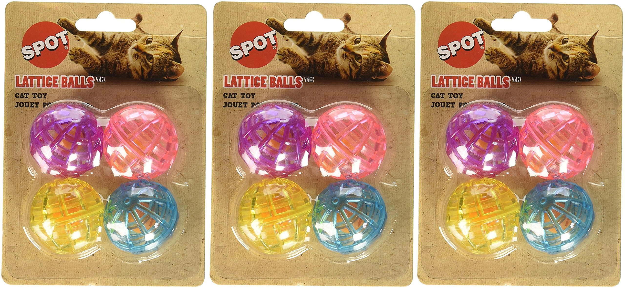 SPOT Ethical Products Lattice Balls Cat Toy 3 Pack