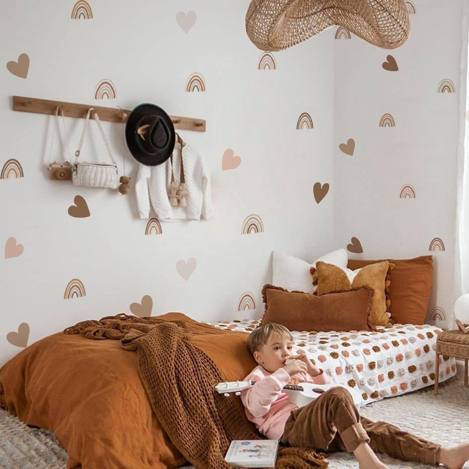Set De 30 Stickers Muraux Points Pour Chambre Enfants - Autocollants Décoration Bébé Blanc