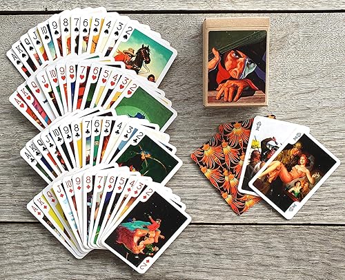 Miniatura 3 de Misterio y Aventura Jugando a las Naipes (Poker Deck 54 Cartas Todas Diferentes) Vintage Hardboiled Detective Crime Action Comic Book Ilustración