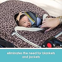 Vista 4 de JJ Cole Funda de asiento de automóvil para bebé de invierno, funda de asiento de automóvil de invierno para asiento de bebé o carriola, fundas