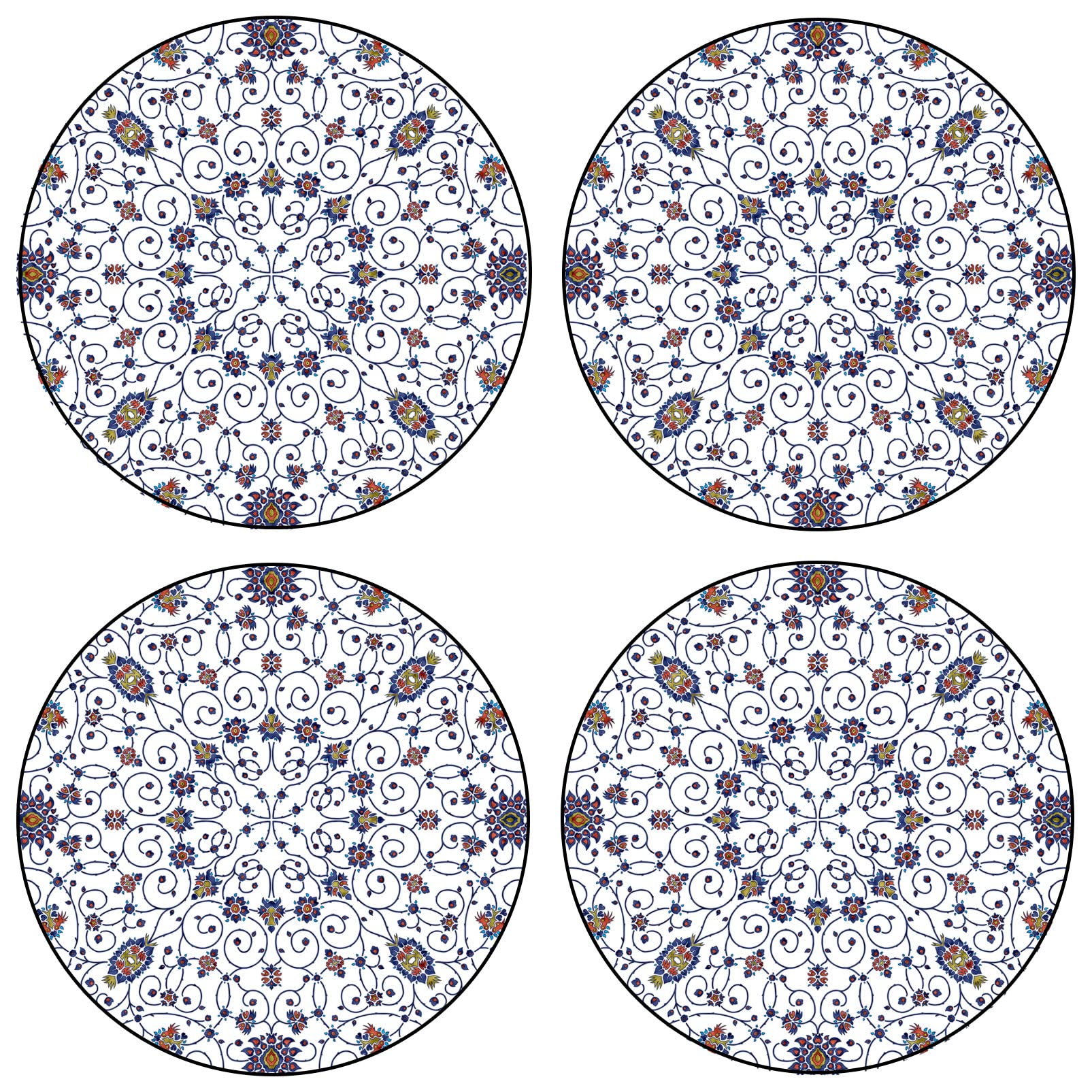 Funny Coasters for Drinks,Absorbent Ceramic Drink Coaster Set of 4, Housewarming Hostess Gifts for New Home Man Cave House Warming Presents Decor Living Room Decorations Ideas lace Patterns