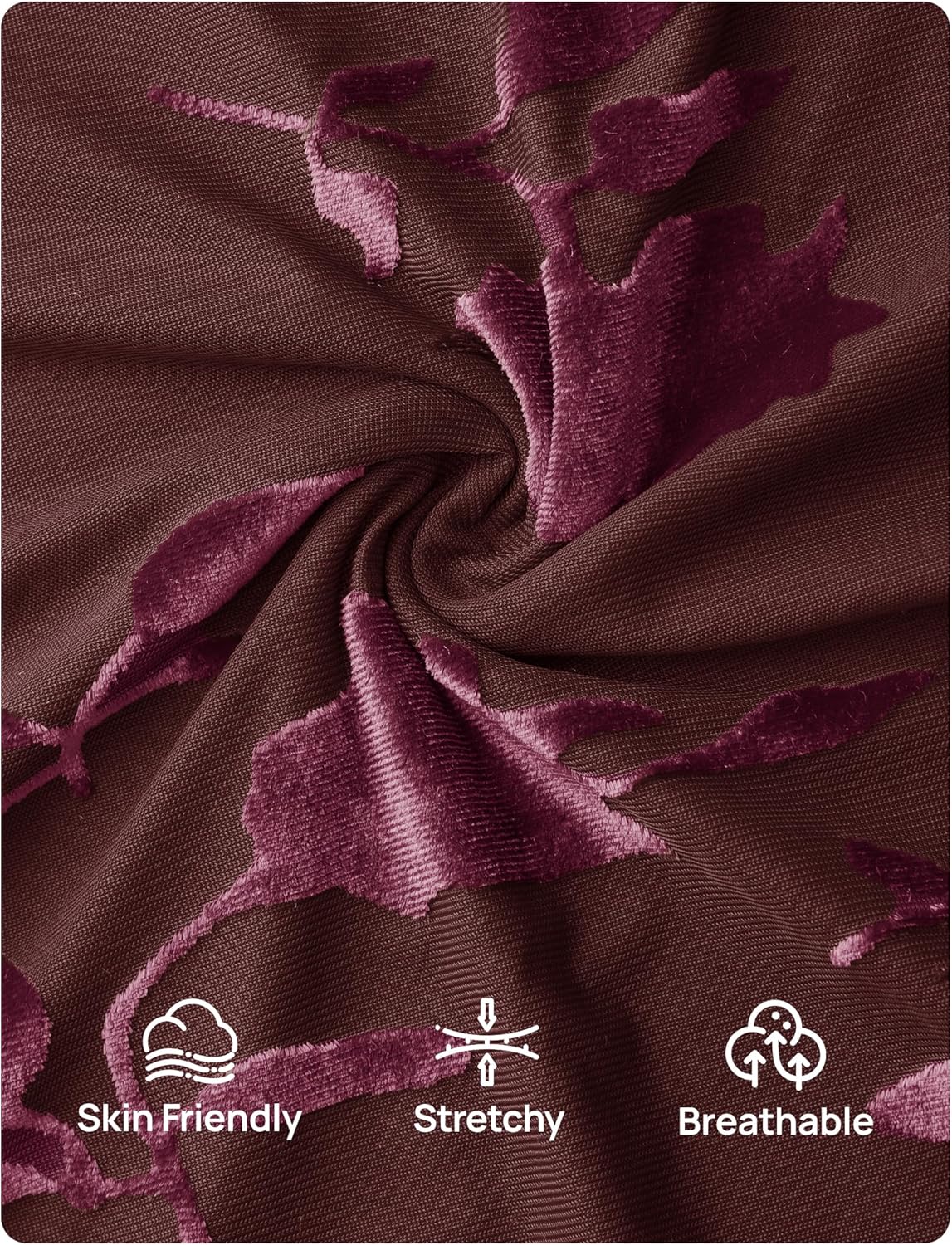 ZESICA Womens Bell Long Sleeve Going Out Tops 2026 Spring Trendy Mesh Floral Fitted Shirts Cute Date Y2k Top Outfits - Image 6