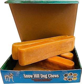 Snow Hill Himalayan Yak Cheese Dog Chews Monster/XXL 2 lbs Long Lasting, Protein-Rich Golden Cheese Bone Treats - Himalayas, Nepal