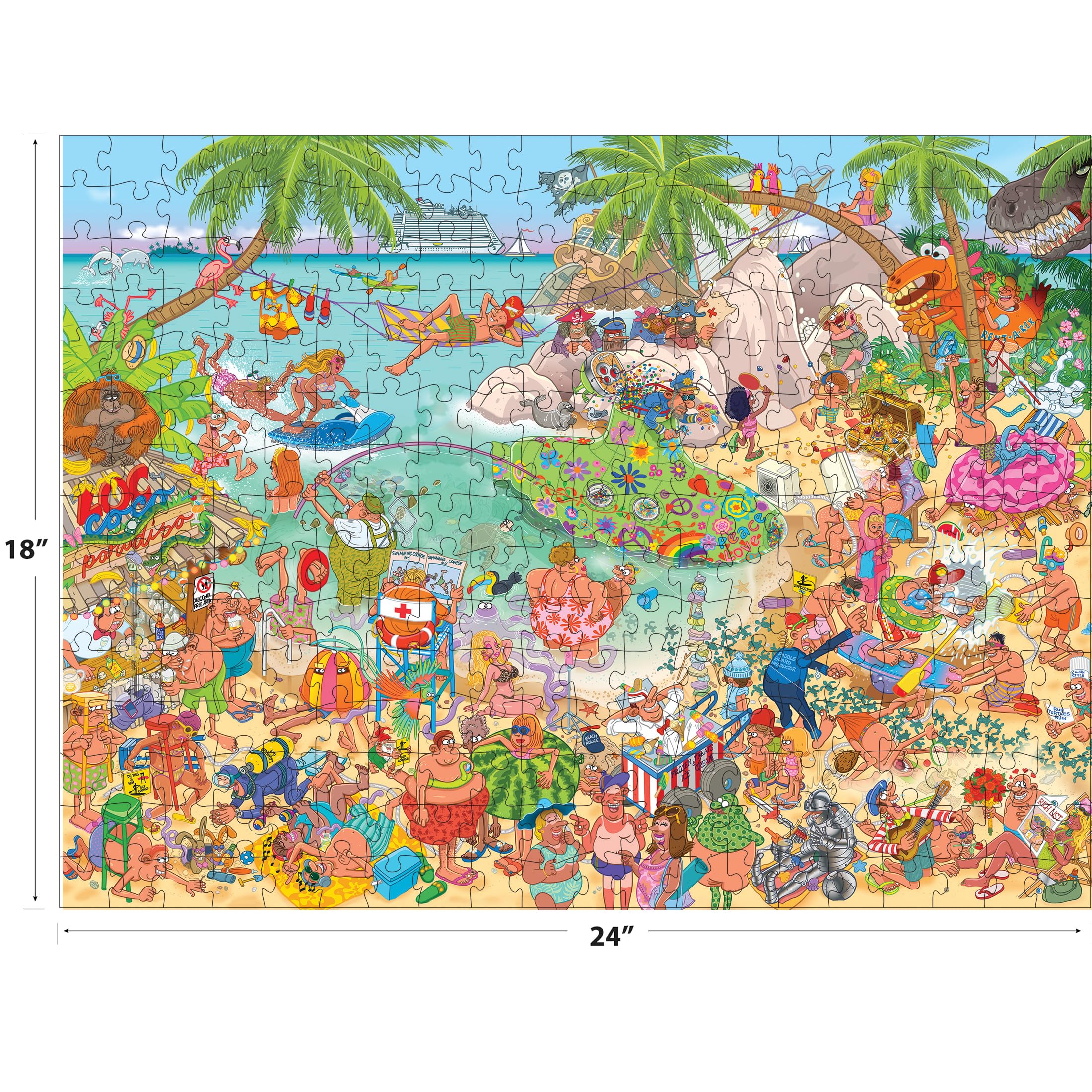 Amazon.com: RoseArt - Cartoon Chaos - Loco Coco Paradise - 500