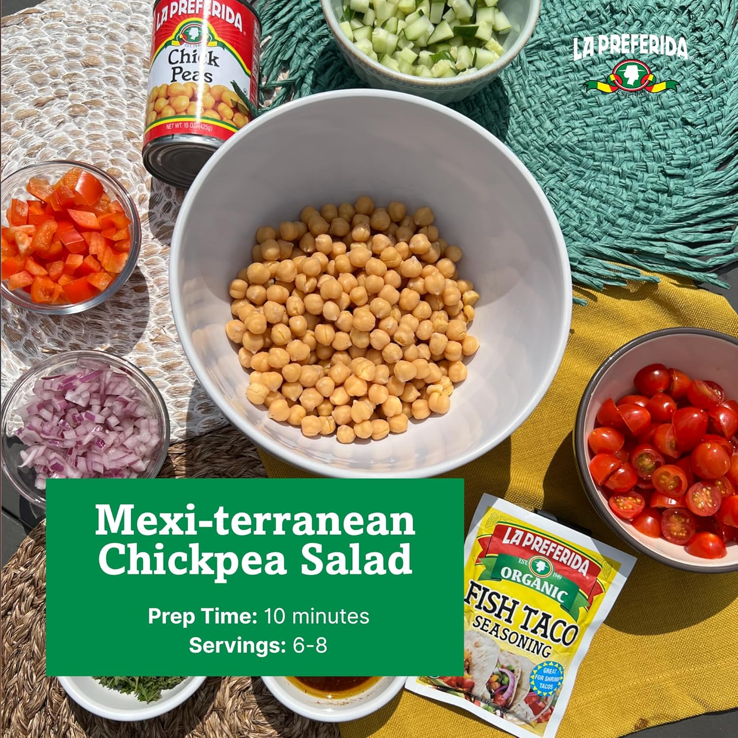 La Preferida Mexican Foods, Organic Fish Taco Seasoning, No MSG or Artificial Preservatives, 1 OZ (Pack of 12)