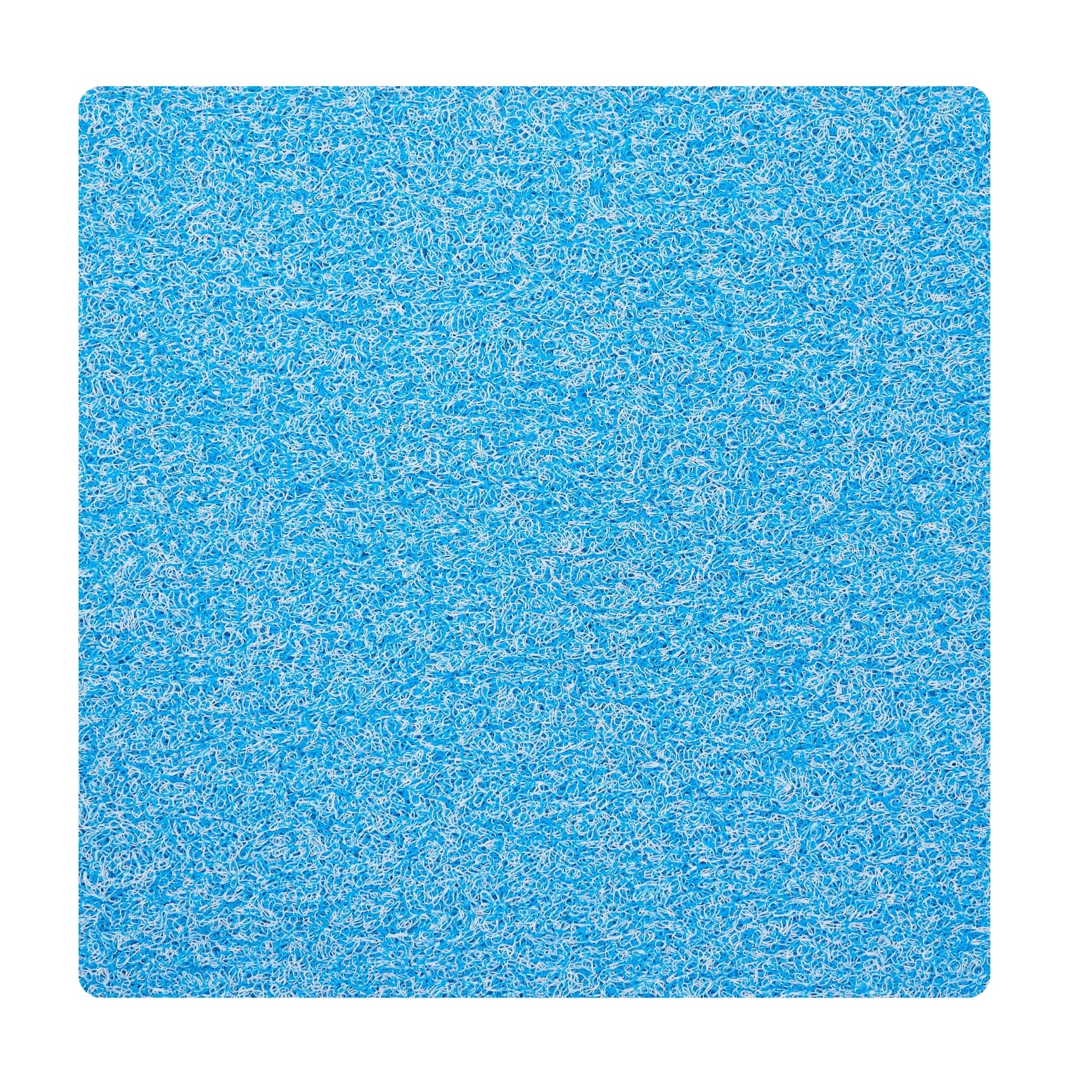Enkosi Loofah Shower Mat Non Slip – Square Anti Slip Bath Mat for Inside Showers, Bathtub, Tub, Bathroom - Cushioned, Quick Dry PVC with Drain Holes - Secure Grip Safety Pad (Aqua Blue 24x24)